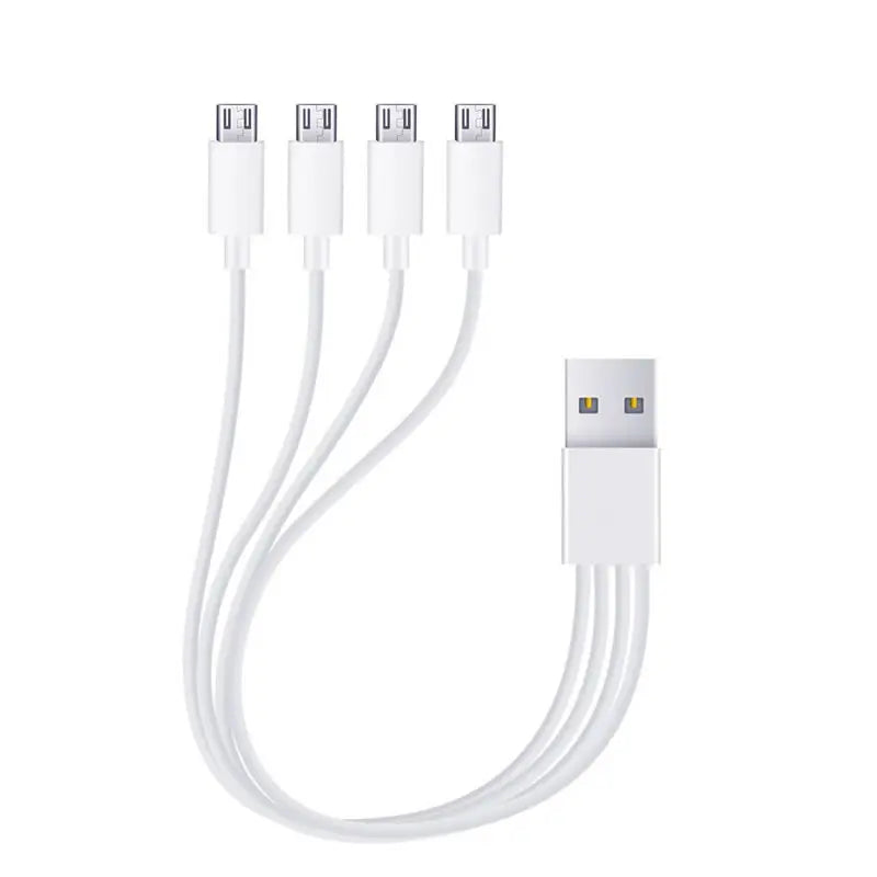 5V/2A USB 2.0 to Micro USB Splitter Cable 4 Port Micro Usb Cable Fast Charging Cord for Android Phone Power Bank AA AAA Battery