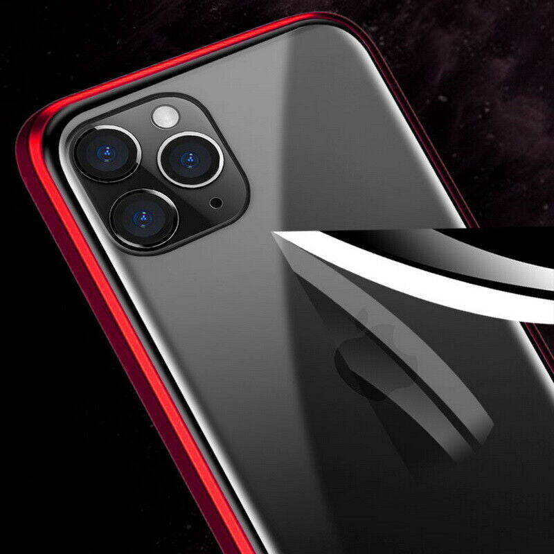 360°Anti-Peep Privacy Magnetic Adsorption Double Tempered Glass Phone Case Cover