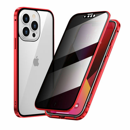 360°Anti-Peep Privacy Magnetic Adsorption Double Tempered Glass Phone Case Cover