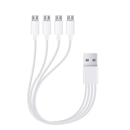5V/2A USB 2.0 to Micro USB Splitter Cable 4 Port Micro Usb Cable Fast Charging Cord for Android Phone Power Bank AA AAA Battery