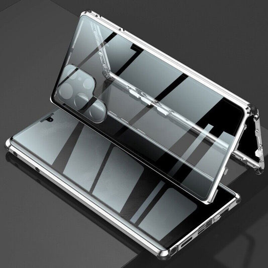 360°Anti-Peep Privacy Magnetic Adsorption Double Tempered Glass Phone Case Cover