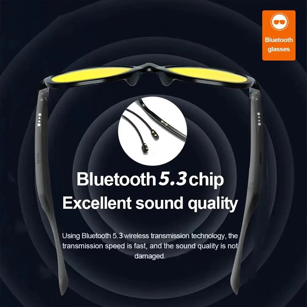 Smart Glasses Headset Wireless Sunglasses Outdoor Sport Earphones Calling Music Anti-Blue Eye